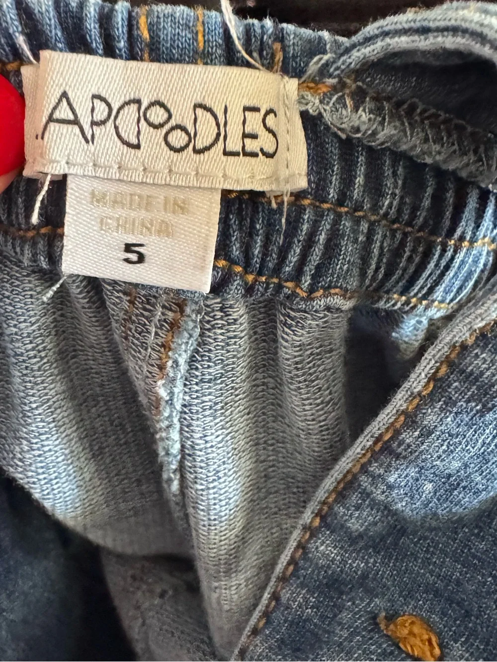Kids Casual Denim Overalls with Embroidered 'hi!' Pocket